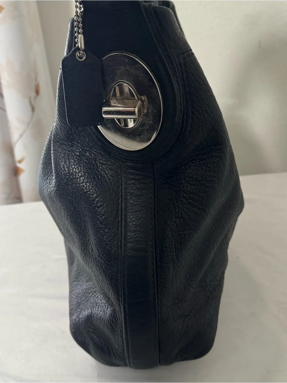 Coach Penelope Vintage Women’s Black Pebbled Leather Shoulder Hobo EUC F16535